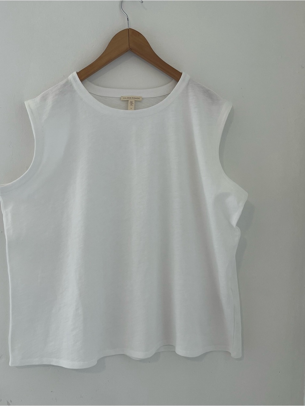 Eileen Fisher Crisp White Crewneck Tank